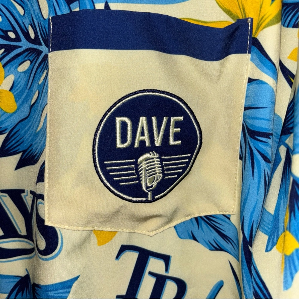 Dave Wills Match-Up Tampa Bay Rays Baseball Hawaiian Shirt SGA Giveaway Size M - Picture 3 of 15